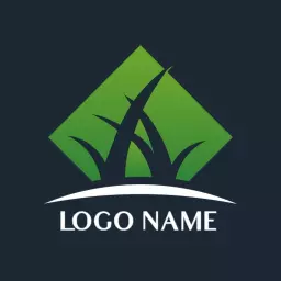 Vibrant Green Grass Design Highlighting Lawn Care Services Logo Template