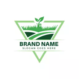 Vibrant Green Grass Design Showcasing Lawn Care Services Logo Template