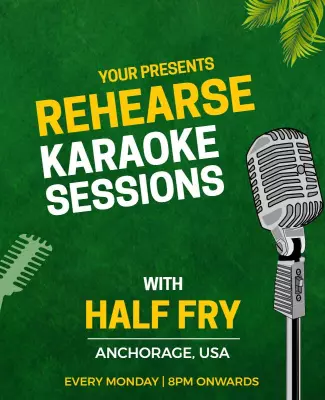 Vibrant Green Karaoke Sessions Event Poster Template