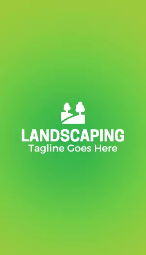 Vibrant Green Landscaping Service Promotional Business Card Template