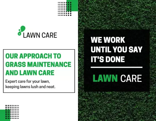 Vibrant Green Lawn Care Services Maintenance Specialist Brochure Template