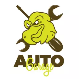 Vibrant Green Mascot Design Representing Automotive Garage Logo Template