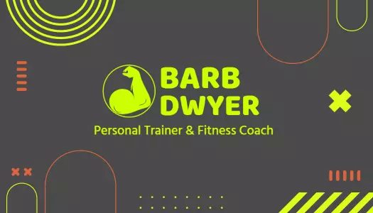 Vibrant Green Modern Personal Trainer Fitness Business Card Template