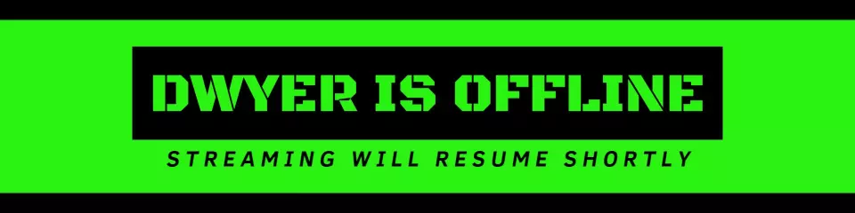 Vibrant Green Offline Notification for Twitch Streaming Banner Template