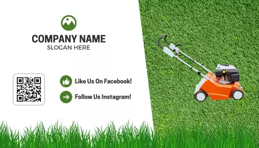 Vibrant Green Professional Landscaping Business Card Template