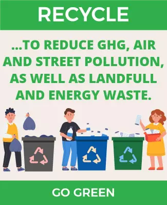 Vibrant Green Recycling Awareness Campaign Poster Template