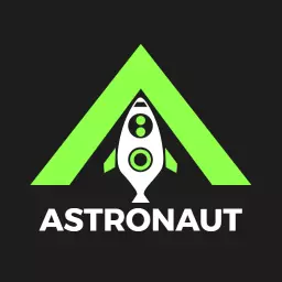 Vibrant Green Rocket and Triangle Symbolizing Astronaut Space Logo Template