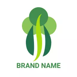 Vibrant Green Tree Design Emphasizing Environmental Care Logo Template