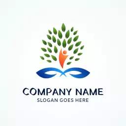 Vibrant Green Tree Design Representing Non Profit Initiatives Logo Template