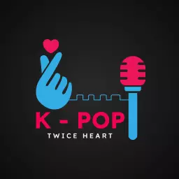 Vibrant Hand Gesture with Heart and Music Microphone K-pop Logo Template