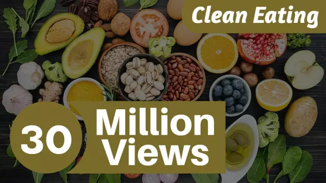 Vibrant Healthy Ingredients Clean Eating YouTube Thumbnail Template