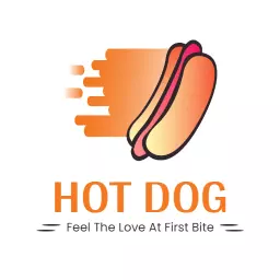 Vibrant Hotdog Design Highlighting Flavor and Speed Logo Template