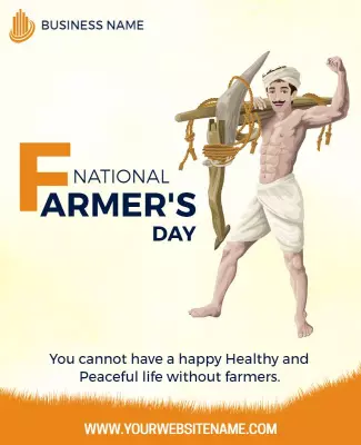 Vibrant Illustration for National Farmer's Day Poster Template
