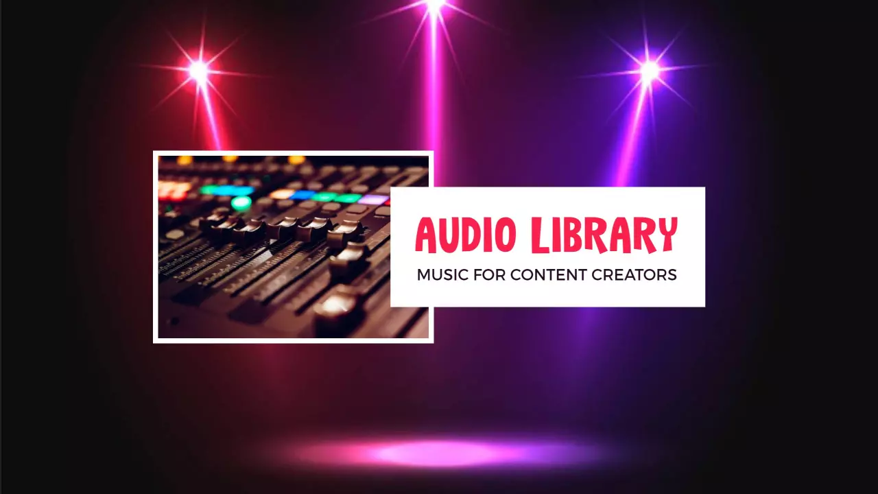 Vibrant Light Show with Music Mixer for YouTube Banner Template