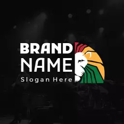 Vibrant Lion Design Symbolizing Reggae Music Culture Logo Template