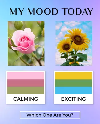 Vibrant Mood Reflection Floral Design Poster Template