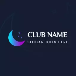 Vibrant Moon and Stars Theme for Nightclub Experience Logo Template