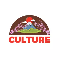 Vibrant Mountain Scene and Sakura Blossoms Culture Logo Template