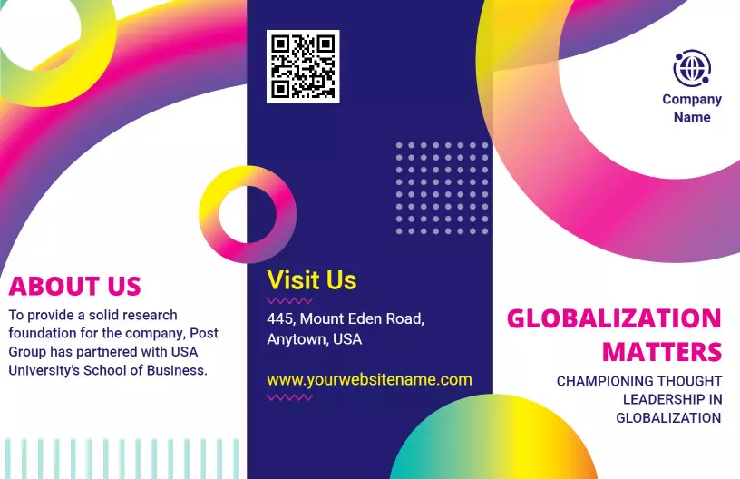 Vibrant Multi-Colored Environmental Protection Globalization Brochure Template