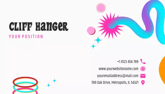 Vibrant Multicolor Abstract Company Business Card Template