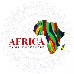 Vibrant Multicolored African Map Design for Cultural Exploration Logo Template