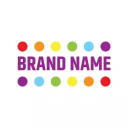 Vibrant Multicolored Dots Celebrating LGBT Pride Logo Template