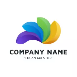 Vibrant Multicolored Gradient Design for Creative Branding Logo Template