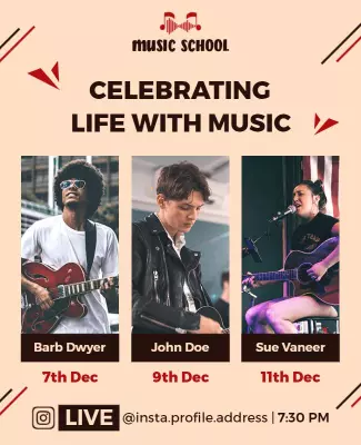 Vibrant Music Celebration Live Performance Poster Template