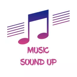 Vibrant Music Note Design with Sound Waves for Audio Logo Template