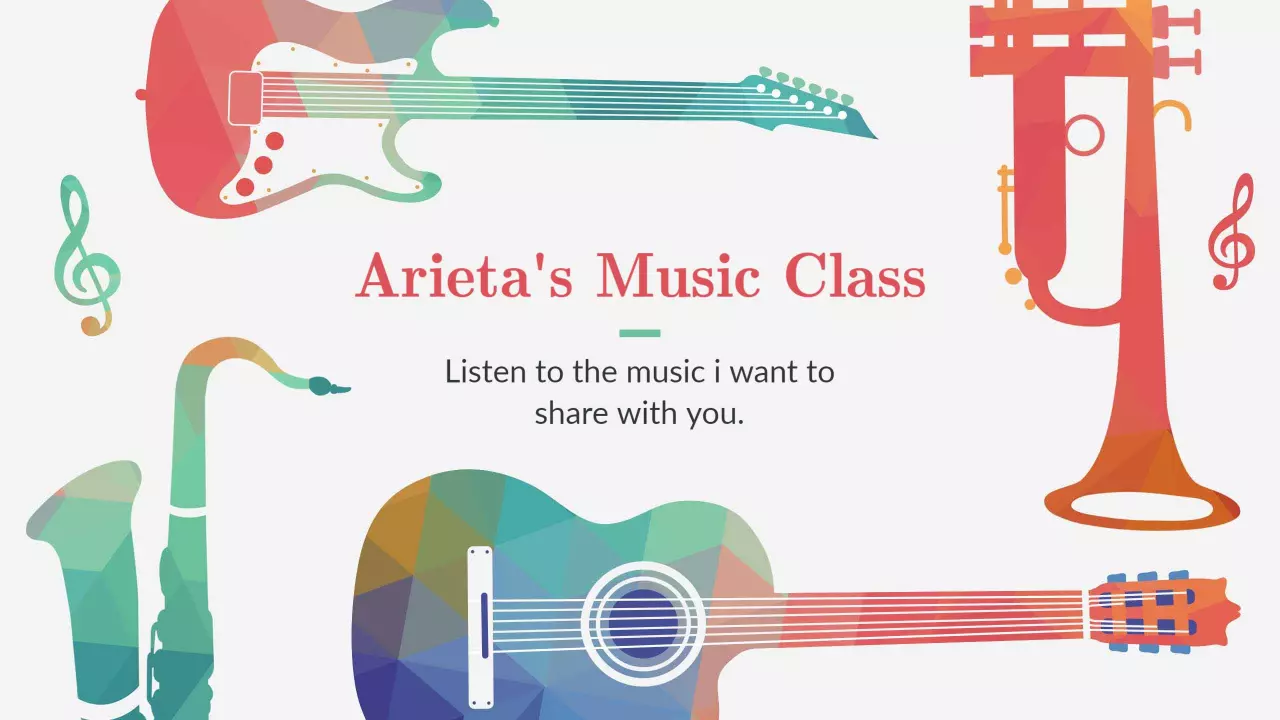 Vibrant Musical Instruments on Light Background YouTube Banner Template