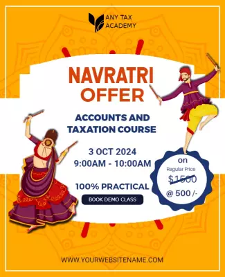 Vibrant Navratri Festival Offers Accounts Course Poster Template