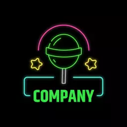 Vibrant Neon Candy Themed Logo Design for Your Company Logo Template