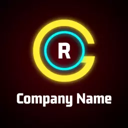 Vibrant Neon Circle Design Representing Modern Branding Logo Template