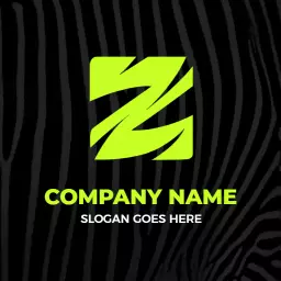 Vibrant Neon Green Z Letter Design for Modern Branding Logo Template
