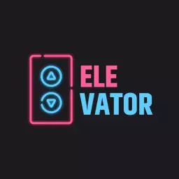 Vibrant Neon Indicator Design Showcasing Elevator Services Logo Template