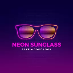 Vibrant Neon Sunglasses Design for Stylish Optical Logo Template