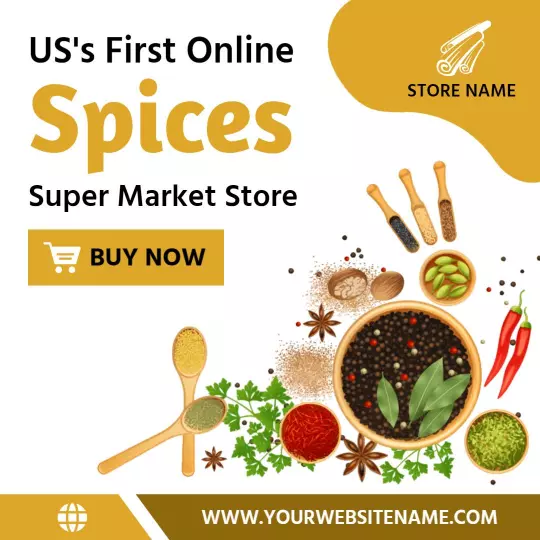 Vibrant Online Spices for Gourmet Cooking Ad Template