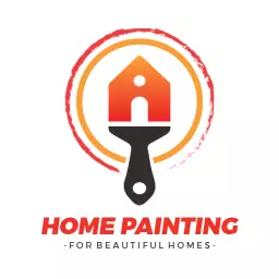 Vibrant Orange and Black Home Painting for Beautiful Homes Logo Template