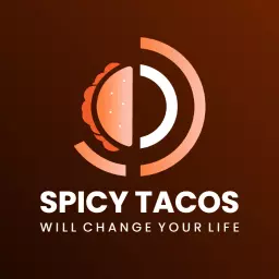 Vibrant Orange and Brown Spicy Tacos Change Your Life Logo Template
