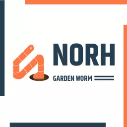Vibrant Orange and Gray Design for Garden Worm Logo Template