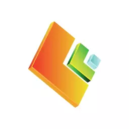 Vibrant Orange and Green 3D Design for Creative Projects Logo Template