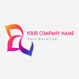 Vibrant Orange and Pink Modern Company Branding Logo Template
