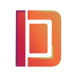 Vibrant Orange and Red Gradient D Letter Logo Template