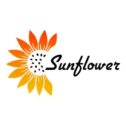 Vibrant Orange and Yellow Sunflower Design for Branding Logo Template