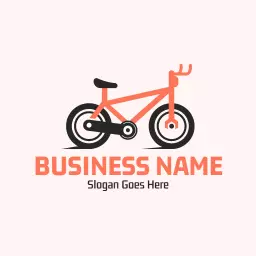 Vibrant Orange Bicycle Design for Adventure and Fun Logo Template