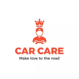 Vibrant Orange Car Mechanic Symbolizing Garage Services Logo Template