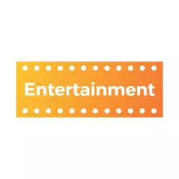 Vibrant Orange Film Strip Represents Fun in Entertainment Logo Template