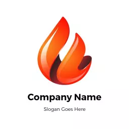 Vibrant Orange Flame Design Symbolizing Fire Safety Logo Template