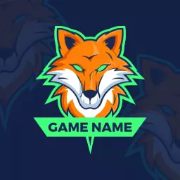 Vibrant Orange Fox Design for Competitive Esports Logo Template