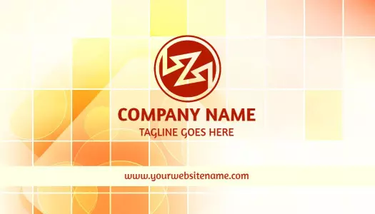 Vibrant Orange Geometric Corporate Visiting Card Template
